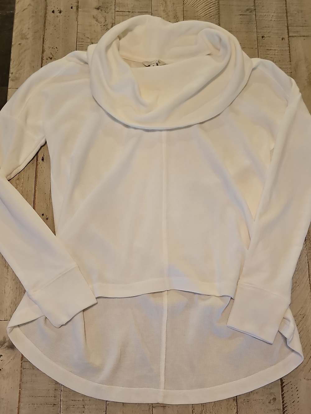 Lucky Brand Cream Cowl Neck Long Sleeve Sweater